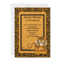 Tiger Birthday Party Announcements