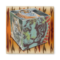 TIGER BLOCK / CUBE GIFTS magnets by WildOnes TIGER BLOCK / CUBE GIFTS magnets