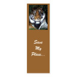Tiger bookmark, Save My Place Business Card