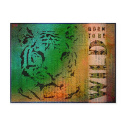 Tiger-born to be wild postcard