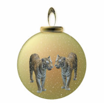 Tiger Buddies Ornament photo sculptures
