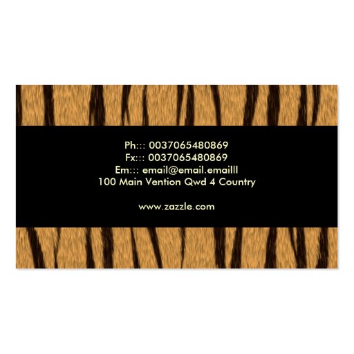 tiger business card (back side)