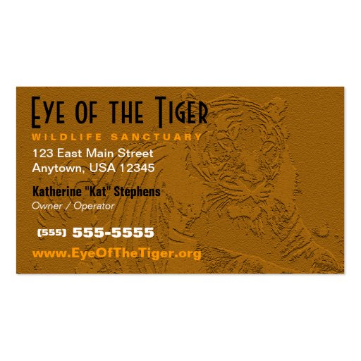 Tiger Business Card (front side)