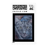 Tiger Cat Drawing postage