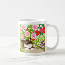 Tiger Cat in Garden Jungle mugs