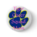 Tiger Cheer Squad Mom Button