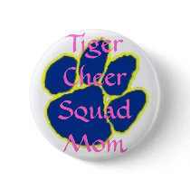 Tiger Cheer Squad Mom Button
