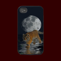 Tiger Cub Wild-Cat Full Moon Fantasy iPhone 4 Case casemate cases