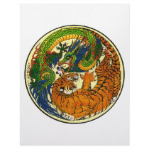 Tiger & Dragon Yin Yang Customized Letterhead