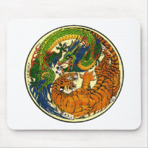 Tiger & Dragon Yin Yang Mouse Pads
