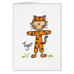 Tiger Dress Up T-shirts and Gifts Greeting Card