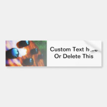 Tiger eye bass pickup knobs close up bumper sticker