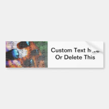 Tiger eye bass pickup knobs close up music note bumper sticker