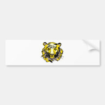 Tiger Face Bumper Sticker