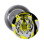Tiger Face Pop Art Pinback Buttons
