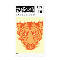 Tiger Face Postage Stamps