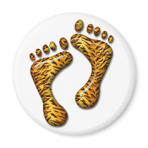 Tiger Feet Magnet