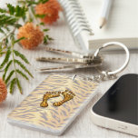Tiger Feet Rectangular Acrylic Keychains