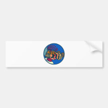 Tiger Fish Bumper Sticker