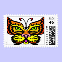 Tiger Fly Postage Stamp stamps
