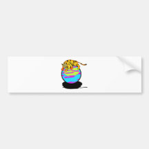 Tiger Globe Bumper Stickers