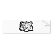 Tiger head 2 bumper stickers