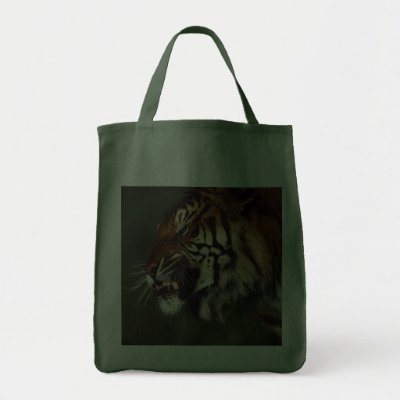 Tiger Head Close Up Canvas Bag