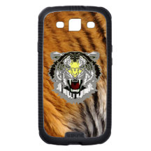 Tiger Head, Metallic-look, Wildlife Galaxy SIII Case