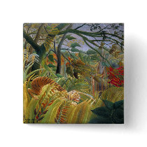 Tiger in a Tropical Storm (Surprised!) Rousseau Pinback Buttons