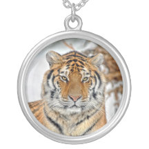 Tiger in Snow Necklace