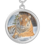 Tiger in Snow Necklace