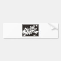 Tiger In The Brush Bumper Stickers