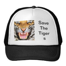 Tiger in the cap mesh hats