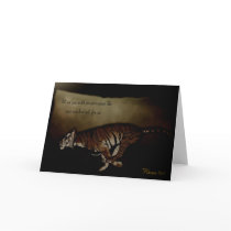 Tiger Inspirational Encouragment to Run the Race! cards