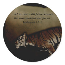 Tiger Inspirational Encouragment to Run the Race! stickers
