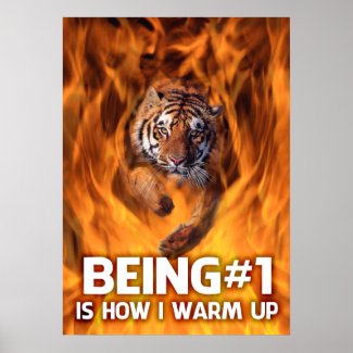 Tiger Jumping Through Flames Print