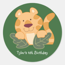 Tiger Jungle Safari Envelope Seals / Favors Sticker