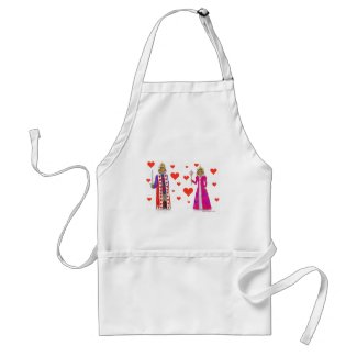 Tiger King and Queen of Hearts apron