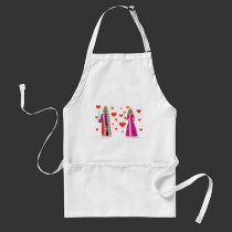 Tiger King and Queen of Hearts aprons
