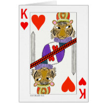 Tiger King of Hearts Card