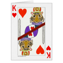 Tiger King of Hearts Card
