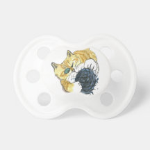 Tiger Kitten's One Eyed Yarn Attack Pacifiers
