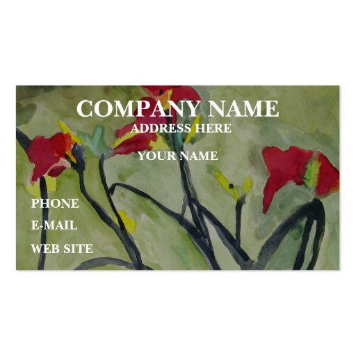 TIGER LILIES  - Business Cards (front side)