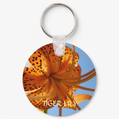 TIGER LILIES FLOWERS KEY CHAINS KEYCHAIN Gifts