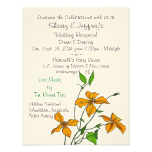 Tiger Lilies (Post-Wedding Reception Invitation