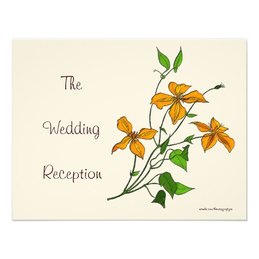 Tiger Lilies (Post-Wedding Reception Invitation