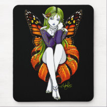 "Tiger Lillith" Gothic Flower Fairy Art Mousepad mousepads