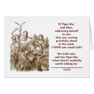 Tiger-Lily Can Talk Worth Talking To (Wonderland) Card