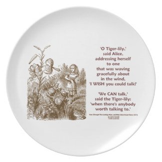 Tiger-Lily Can Talk Worth Talking To (Wonderland) Dinner Plates