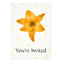 Tiger Lily Flower. Custom Announcement
